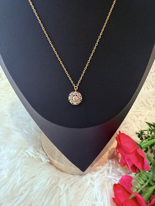 Gold Plated Floral Drop Chain