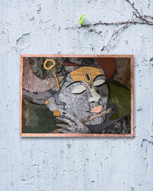 Eternal Krishna Stone Veneer Art