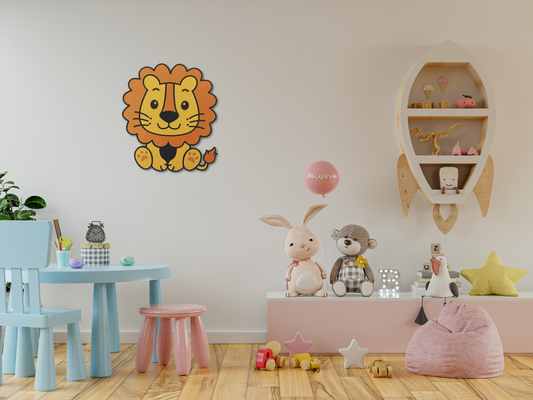 Lion face Multilayer Kids Room Wall Decor