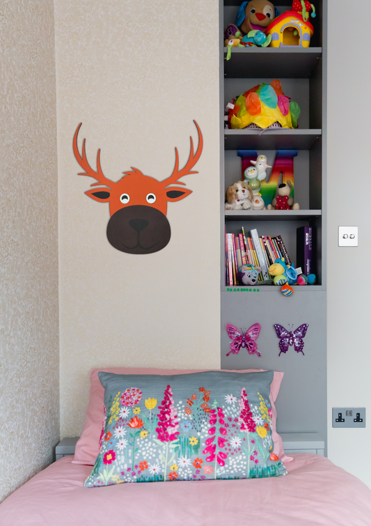 Moose Face Multilayer Kids Room Wall Decor