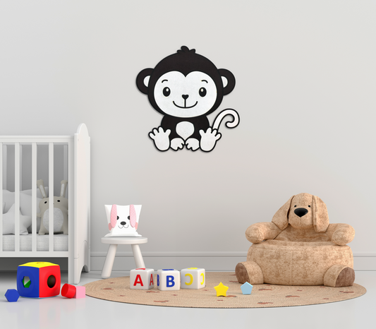 Smiling Monkey Multilayer Kids Room Wall Decor
