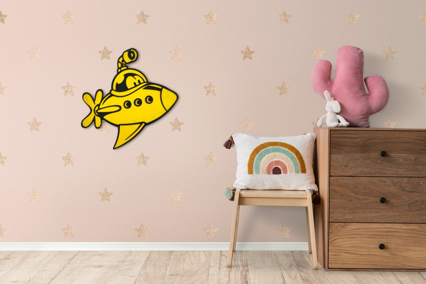 Flying Ponytail Airplane Kids Art