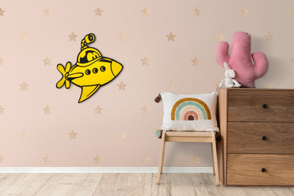 Flying Ponytail Airplane Kids Art