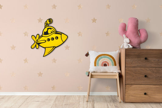 Flying Ponytail Airplane Kids Art